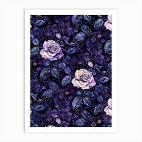 Purple Roses Art Print