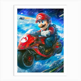 Mario Bros In Space Art Print