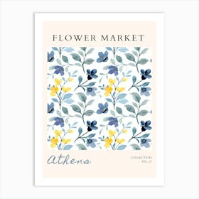 Flower Market Athens Art Print