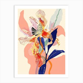 Colourful Flower Illustration Bergamot 3 Art Print