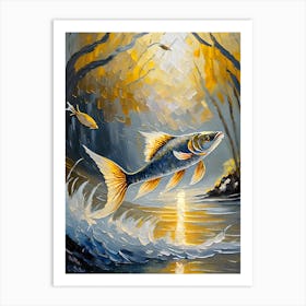 Fish In The River Art Print