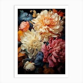 Dahlias Art Print