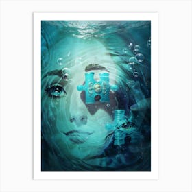 Underwater Jigsaw Art Print