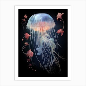 Moon Jellyfish Illustration 2 Art Print