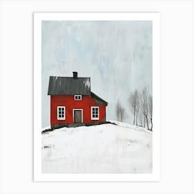 Red House, Sweden Art Print