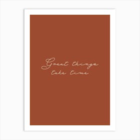 Great Things Poster Autumn Colour Print Art Lover Inspired Typography Art Print