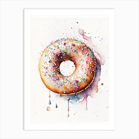 Sprinkles Donut Cute Neon 6 Art Print