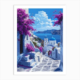 Beautiful Santorini Greece Wall Art 21 Art Print