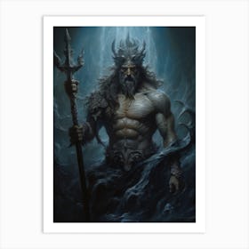 Fantastical Poseidon 2 Art Print