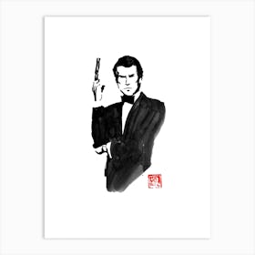 James Bond Pierce Brosnan Art Print