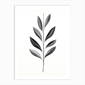 Minimal Leaves 1 Art Print