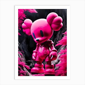 Hypebeast Pink Kaws Figure Painting (22) Art Print