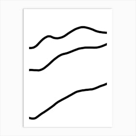 Wavy Lines 6 Art Print