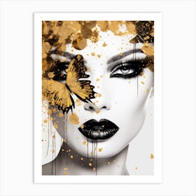 Gold Butterfly Art Print