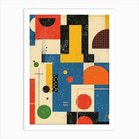 Playful And Colorful Geometric Shapes Arranged In A Fun And Whimsical Way 13 Art Print