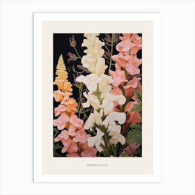 Flower Illustration Snapdragon 4 Poster Art Print