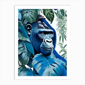 Gorilla In Jungle Gorillas Decoupage 1 Art Print