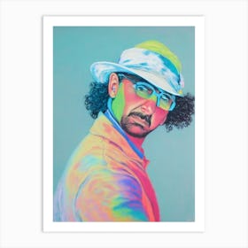 Andrés Calamaro Colourful Illustration Art Print