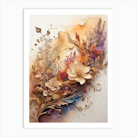 Flowers In Watercolour Art Print