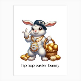 Easter bunny hip hop.kids rooms.nursery rooms.gifts for kids.7 Art Print