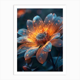 Flower Glows In The Dark Art Print