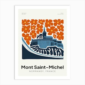 Travel Mont Saint Michel Normandy France Abstract Gallery Art Print