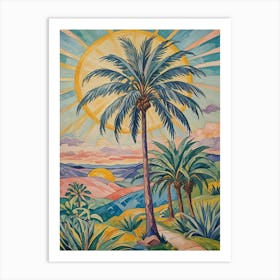 Palm Trees In The Sun Art Print