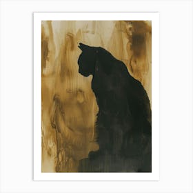 Cat In Silhouette Art Print