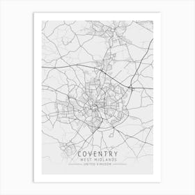 Coventry City Map Art Print