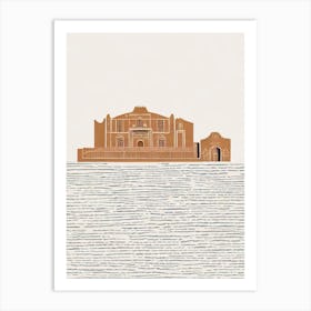 Alamo 2 San Antonio Boho Landmark Illustration Art Print