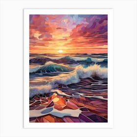 Sunset At The Beach 62 Art Print