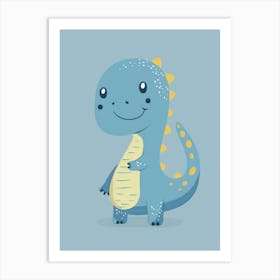 Cute Cartoon Dinosaur Art Print