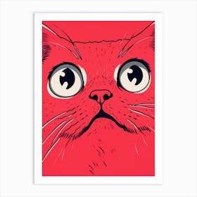 Red Cat 2 Art Print