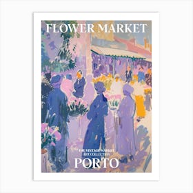 Vintage Flower Market Painting Porto 3 Art Print