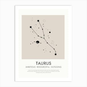 Taurus Zodiac Print Art Print