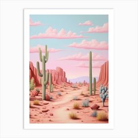 Cowgirl Pink Desert 1 Art Print