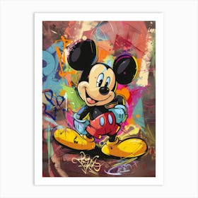 Mickey Mouse Abstract Art Print