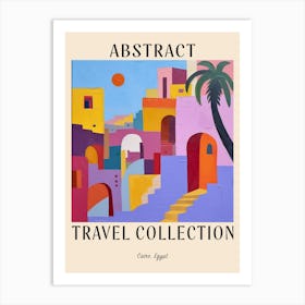 Abstract Travel Collection Poster Cairo Egypt 4 Art Print