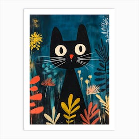 Cat In The Garden 6 Art Print