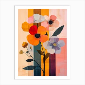 Abstract Flowers Canvas Print 3 Art Print