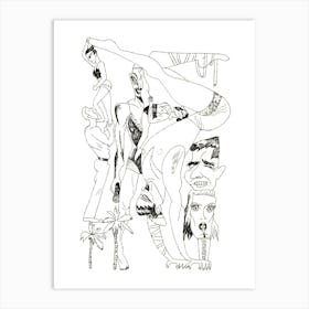 The talent show: acrobats Art Print