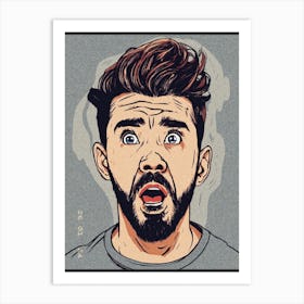 Face Of A Man Art Print