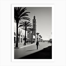 Casablanca, Morocco, Mediterranean Black And White Photography Analogue 1 Art Print