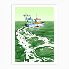 Oyster Trawler Art Print