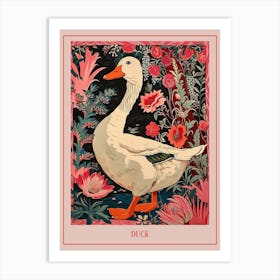 Floral Animal Painting Duck 4 Poster Art Print