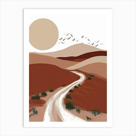 Desert Road 1 Art Print