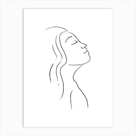 Portrait Of A Woman.Scandinavian wall art 1 Art Print