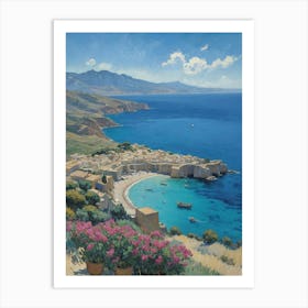 The Blue of Greece Aegean Coast Art Print