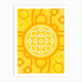Geometric Glyph Abstract in Happy Yellow and Orange n.0021 Art Print