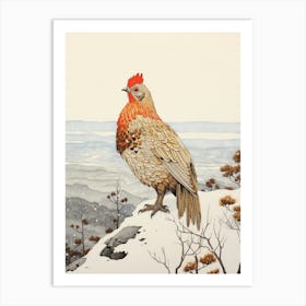 Bird Illustration Grouse 4 Art Print